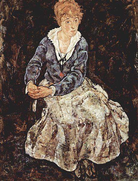 Portrat der Edith Schiele, sitzend